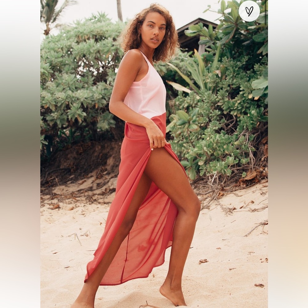 Lulu's Pink and Red Swim Coverup